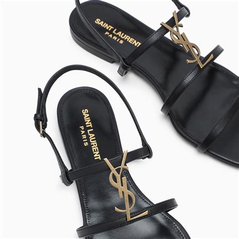 flat sandals ysl|saint laurent cassandra flat sandals.